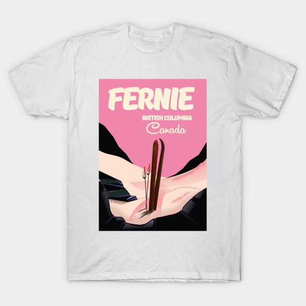 Fernie British Columbia ski T-Shirt by nickemporium1